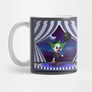 Sad clown and balloon Mug